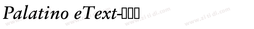 Palatino eText字体转换 Palatino eText字体转换